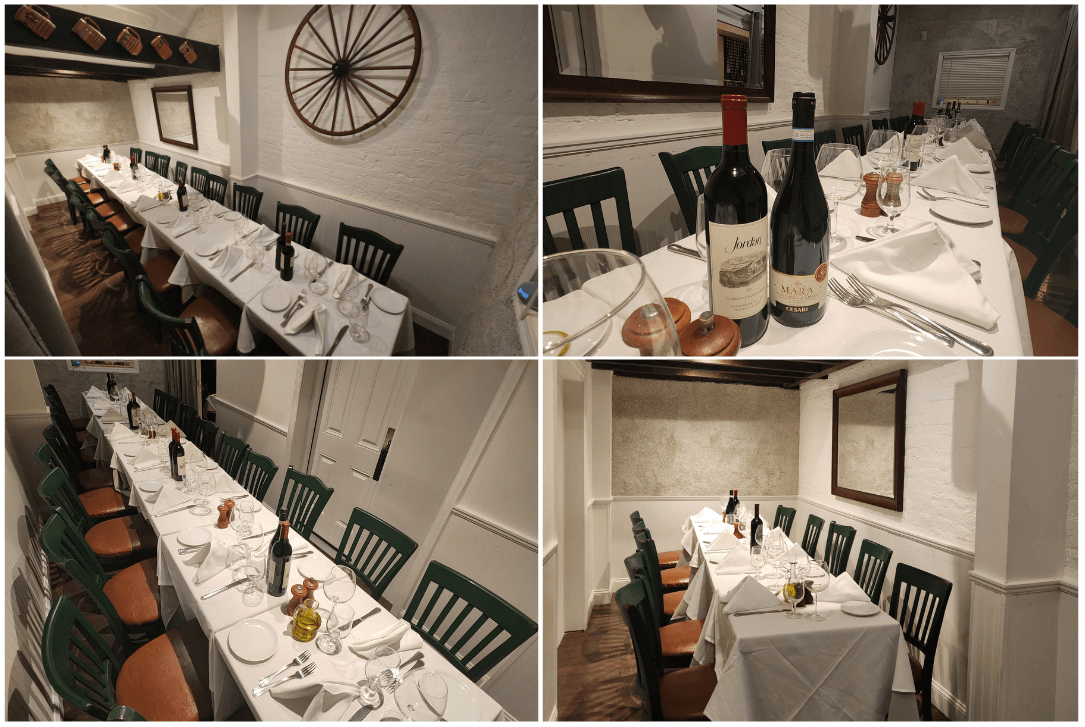 Collage of Alcove Private Dining room